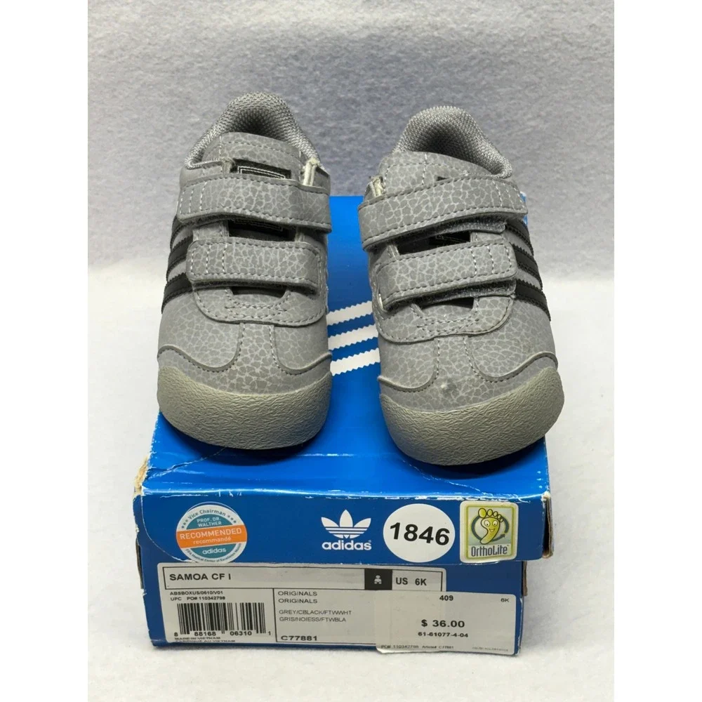 Adidas Originals Samoa CF I Infant Grey Black Sneakers C77881 Size 6K